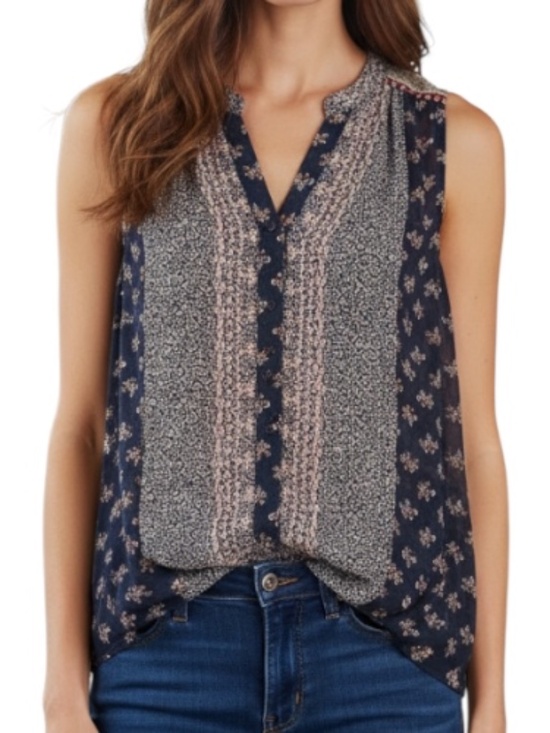 💙 Knox Rose Tie Front XL Blouse - Picture 1 of 6